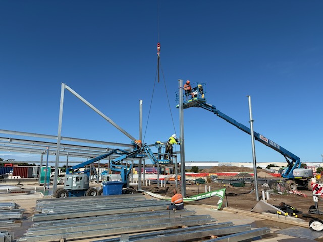 Galvanised steel screen wall framing